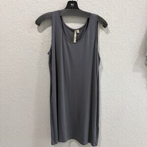 Athleta Gray Tank Dress Sleeveless Modal Blend Stretch Casual Women’s L